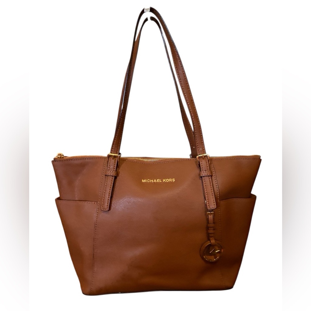 Michael Kors Tan Leather Tote, EUC